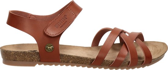 Mustang Sandalen Plat Sandalen Plat - cognac - Maat 37