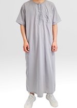 Grijze Kandora Maghreb maat L - Islamitische Kleding/Producten – Qamis/Djellaba/Thobe/Abaya/Kandora/Gebedskleding voor Mannen/Heren