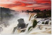 Muurdecoratie Watervallen - Lucht - Rood - 180x120 cm - Tuinposter - Tuindoek - Buitenposter