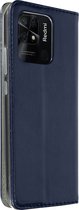 Cover Geschikt voor Xiaomi Redmi 10C Flip-kaarthouder Video-steun nachtblauw