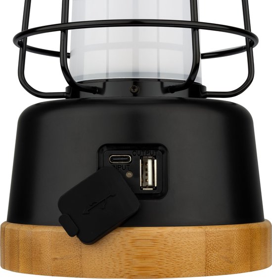 Abbey Camp Retro Oplaadbare LED Lantaarn - MALMÖ-235 - Zwart van Abbey Camp — afbeelding 3