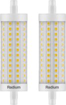 LED R7S Staaflampen 118 mm - 12.5W vervangt 100W - Warm wit licht - Duopack
