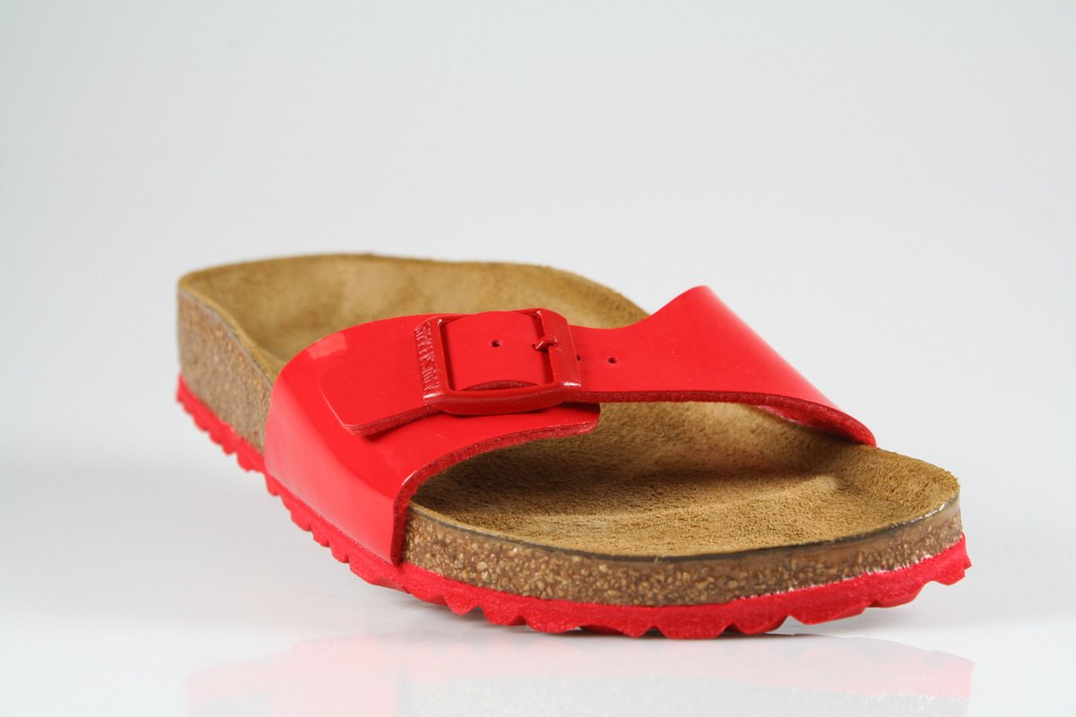 Birkenstock MADRID - Volwassenen Dames slippers - Kleur: Rood - Maat: 37 |  bol