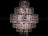 Kristallen Wandlamp Salle 30 cm 4 lichts Chroom Kristal met Snoer Schakelaar Stekker inclusief lampen