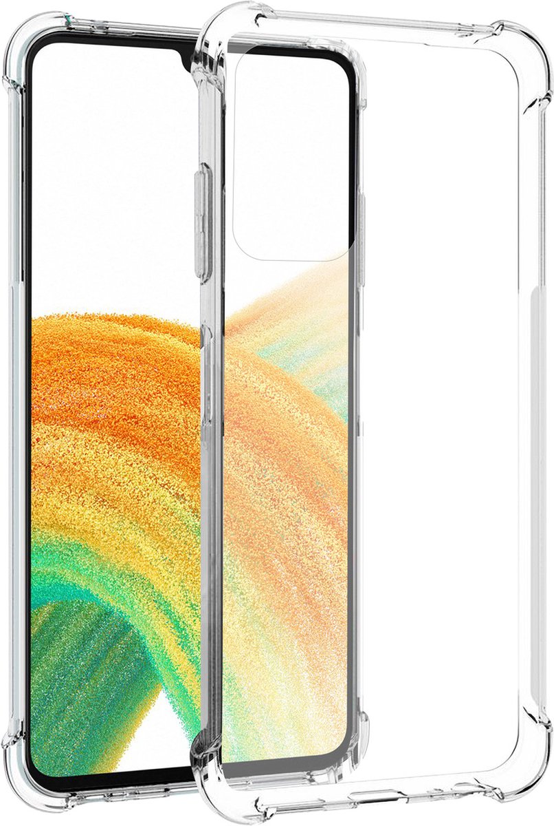 Samsung Galaxy A33 hoesje transparant siliconen backcover shockproof