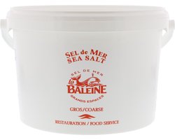 La Baleine Zeezout grof - emmer 5 kilo voor vlees, vis, groenten en desserts