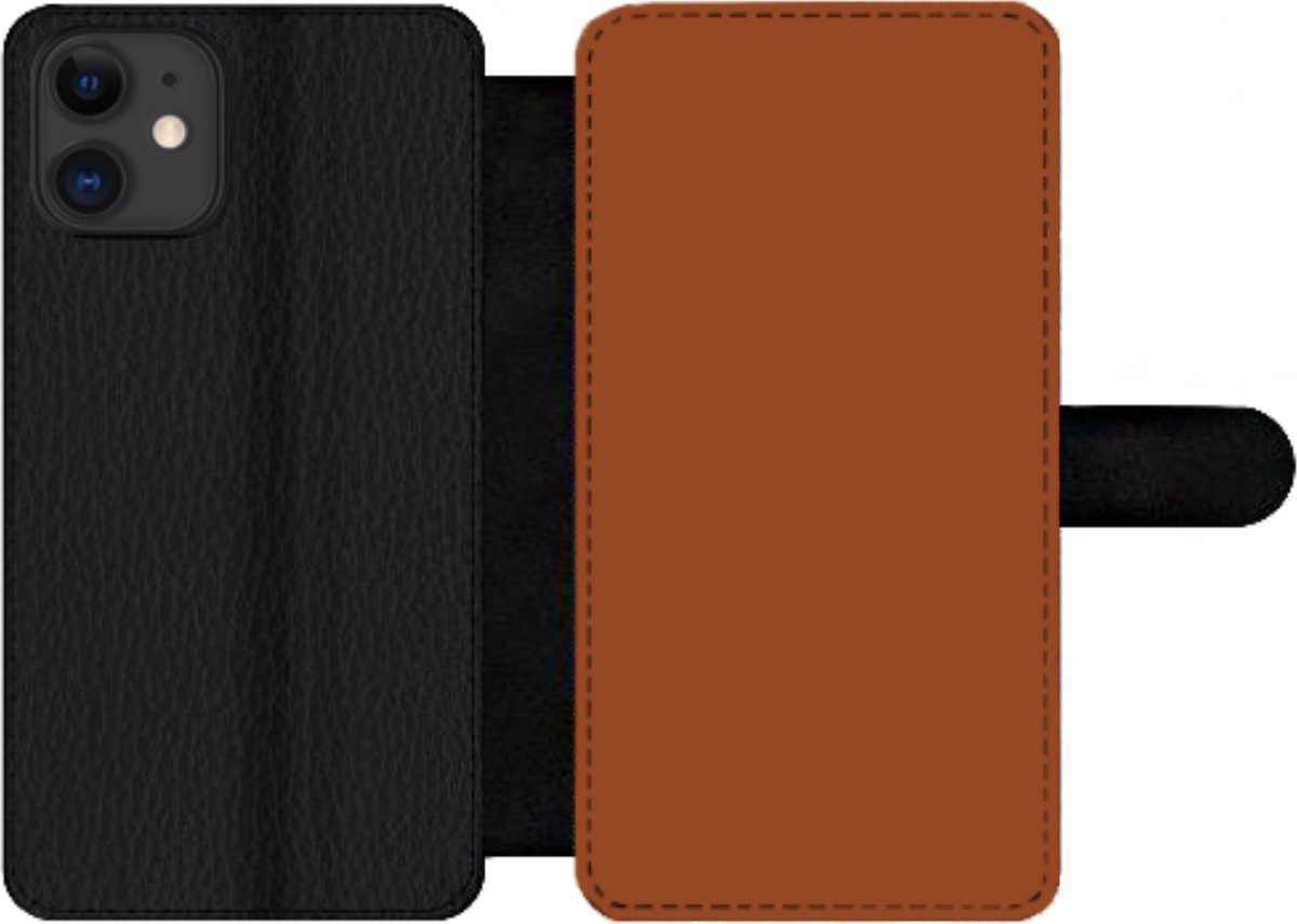Telefoonhoesje Geschikt voor iPhone 12 Pro Max telefoonhoesje - Terracotta - Bruin - Palet - Effen - Kleuren - Kleur - Met vakjes - Wallet case met magneetsluiting