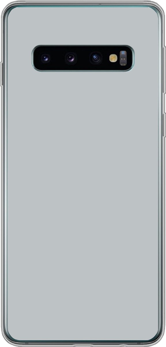 Telefoonhoesje Geschikt voor Samsung Galaxy S10 hoesje - Interieur - Grijs - Licht - Siliconen Telefoonhoesje Telefoonhoesje