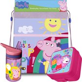 Boîte à lunch Peppa Pig pour enfants - 3 pièces - rose - sac de sport/cartable inclus