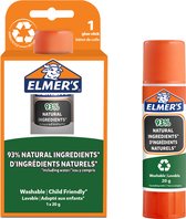 Elmer's pure lijmstiften | 93% natuurlijke ingrediënten | 100% hergebruikt plastic | Geweldig voor knutselen en op school | Uitwasbaar en kindvriendelijk | 20 g | 1 stuk