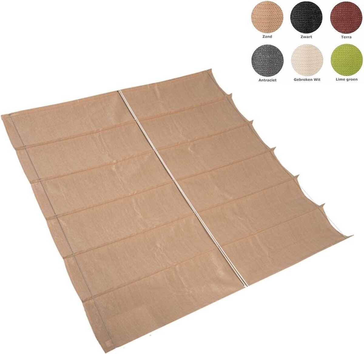 Nesling Voile d'ombrage rétractable, B200xL400cm, Sable