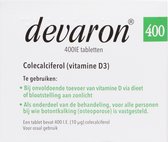 Devaron 400IE Vitamine D3 Tabletten - 1 x 90 tabletten