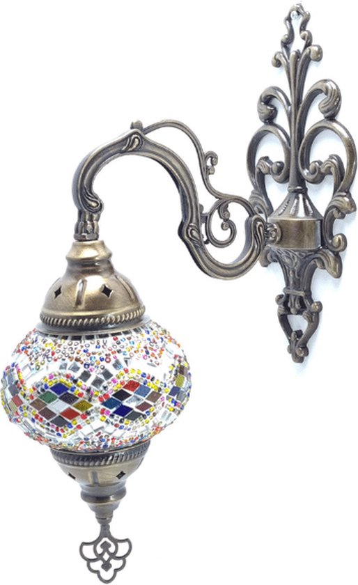 Invloed dief Banyan Oosterse Lamp – Wandlamp - Mozaïek Lamp - Turkse Lamp - Marokkaanse Lamp -  Ø 15 cm -... | bol.com