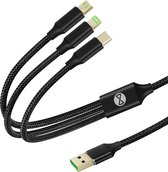 Multi-USB-kabel 3 in 1 Intensiteit 2A Overdrachtslengte 1,2 m Forever Black