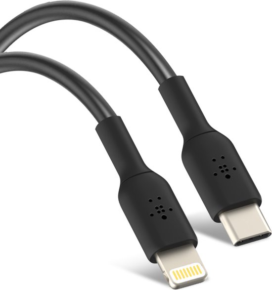 Belkin iPhone Lightning naar USB-C kabel - 1m - zwart