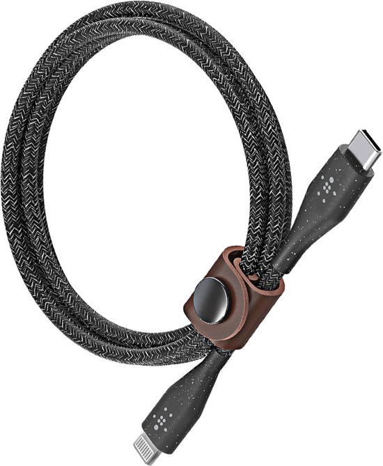 BELKIN Câble USB-C vers Lightning Tréssé 1m Noir