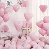 Ballonnen - Ballonnenpakket - Hartjes Ballonnen - Gekleurde Ballonnen - Party Decoratie - Kids Party - Bruiloft - Macaron Roze
