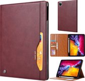 Peachy Leather iPad Pro 12.9-inch 2018 Case Cover Wallet Wallet - Wine Red Apple Pencil