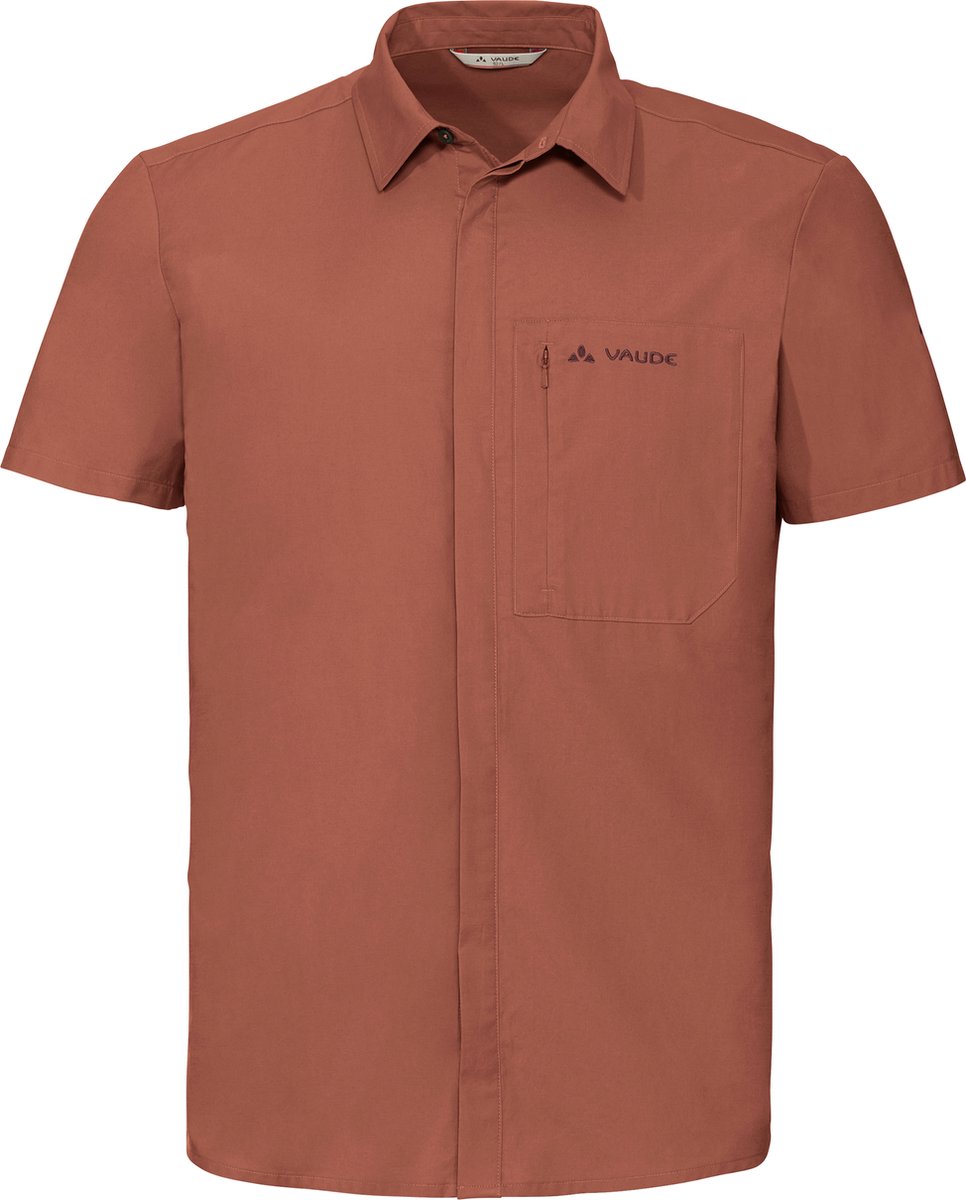 Vaude Men’s Neyland Shirt II Outdoorblouse Heren Korte mouwen Auburn