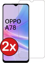 Screenprotector Geschikt voor OPPO A78 5G Screenprotector Glas Gehard Tempered Glass - Screenprotector Geschikt voor OPPO A78 Screen Protector Screen Cover - 2 PACK
