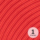 Home Sweet Home - Cordon de fer à repasser Rouge - coton - commande au mètre - câble électrique 3 conducteurs - câble textile 3x0.75㎡ - câble électrique homologué VDE - créez votre propre lampe unique !