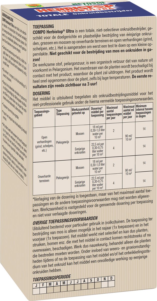 Herbistop Ultra Alle Oppervlakken - ultra geconcentreerde onkruidbestijder - ook tegen mos - snelle werking 3 uur - doosje 500 ml (220 m²) van Merkloos	 — afbeelding 4