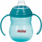 Nuby - Antilekbeker met Handvatten - 270 ml - Aqua - 6+ maanden