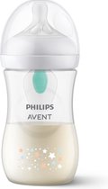 Philips Avent Natural Response Babyfles met Airfree-ventiel - Sterren - 1 Fles - 260ml - 1+ maanden - Snelheid 3-speen - SCY673/82