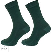 Bamboe Sokken 6-Pack - Groen - Maat 43-45 - Dunne Bamboe Sokken Voor Frisse Droge Voeten - Dames / Heren