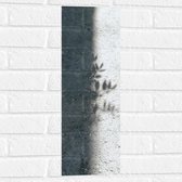 Muursticker - Schaduw op Grond van Blaadjes - 20x60 cm Foto op Muursticker
