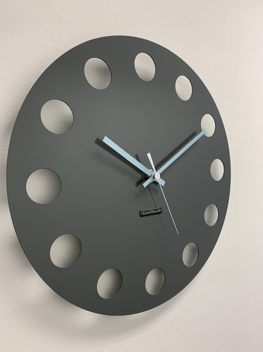 Wandklok ChantalBrandO CETARA NARDO GREY -- MODERN DESIGN --