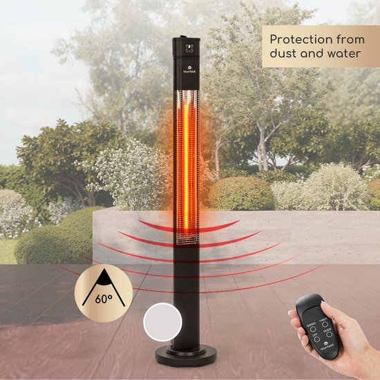 Klarstein Infraroodverwarming, Stralingsverwarming Voor Binnen, Infraroodverwarming, Veilige Elektrische Verwarming Met Oscillatie, Energiezuinige Verwarming Met Ip44, Terrasverwarmer, 2000 Watt