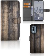 GSM Hoesje Nokia X30 Leuk Case Cadeau voor Mannen Steigerhout