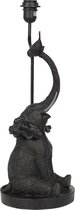 HAES DECO - Lampenvoet - Formaat 23x21x57 cm, kleur Zwart, gemaakt van Polyresin voor Fitting E27/max 1x60W - Lampvoet, Tafellamp