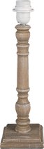 HAES DECO - Pied de lampe - Format Ø 12x39 cm, couleur Marron, en Bois pour Culot E27/max 1x40W - Pied de lampe, Lampe à poser