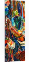 PVC Schuimplaat- Abstracte Figuren in Verschillende Kleuren - 40x120 cm Foto op PVC Schuimplaat