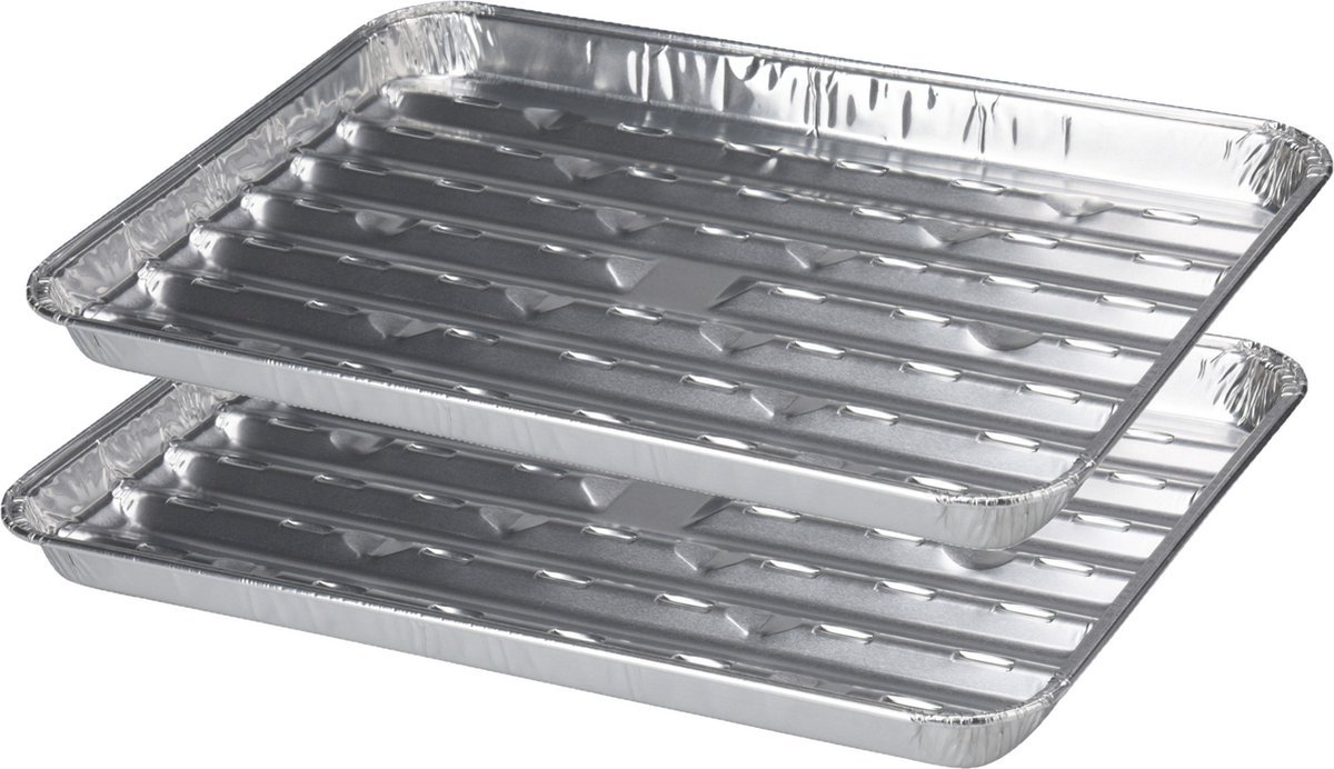 Grillschalen - Aluminium - 35 x 23 cm - van Set van 10 Stuks - BBQ - Grillen - Zomer - Buiten Leven - Koken