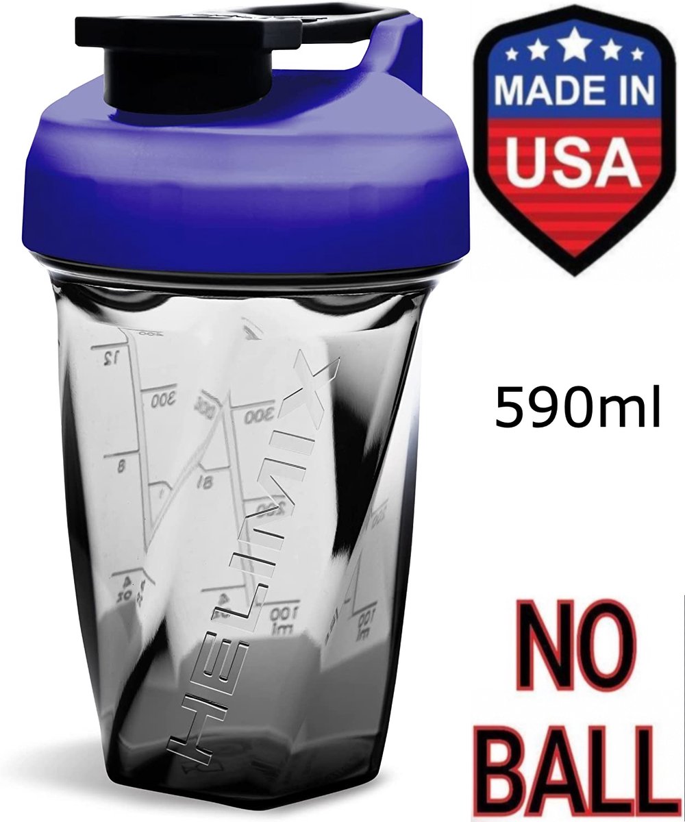 Goedkoopste Helimix Vortex Shaker beker - Kleur Paars - 590ml - Geen blending bal of garde nodig - Beste draagbare pre-workout wei-eiwit fitness beker - Mixt Cocktails, Smoothies en Shakes - Bidon is vaatwasserbestendig