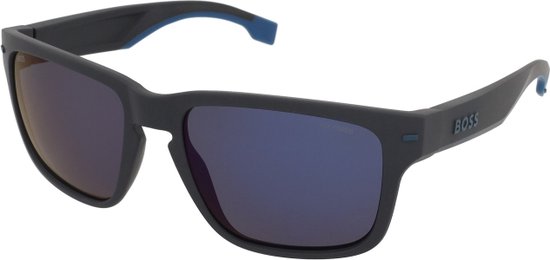 Hugo Boss BOSS 1497/S Matte grey blue 57/18/140 MAN Zonnebrillen — afbeelding 3