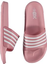 XQ - Slippers Dames - Stripes - Roze - Badslippers dames - Gevormd voetbed