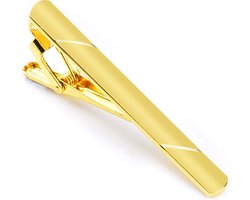 Dasspeld - Stropdas Clip - Striped Dasclip - Goud
