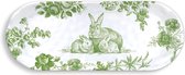 Serveerschaal Schaal met konijntjes en haas - 40 x 16 cm - onbreekbaar
