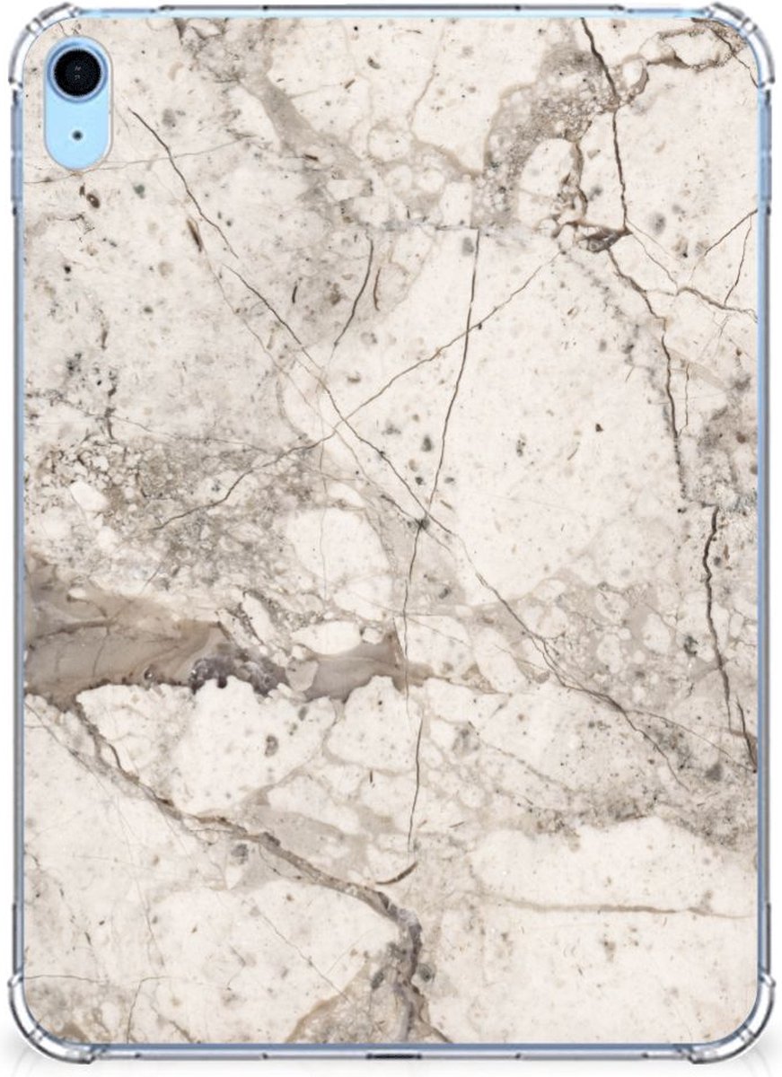 iPad (2022) 10.9 Tablet Back Cover Marmer Beige