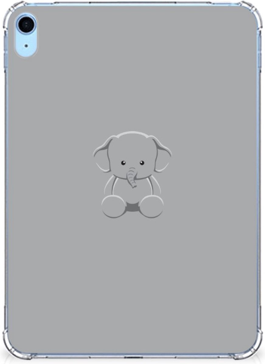 iPad (2022) 10.9 Tablet Back Cover Grijs Baby Olifant