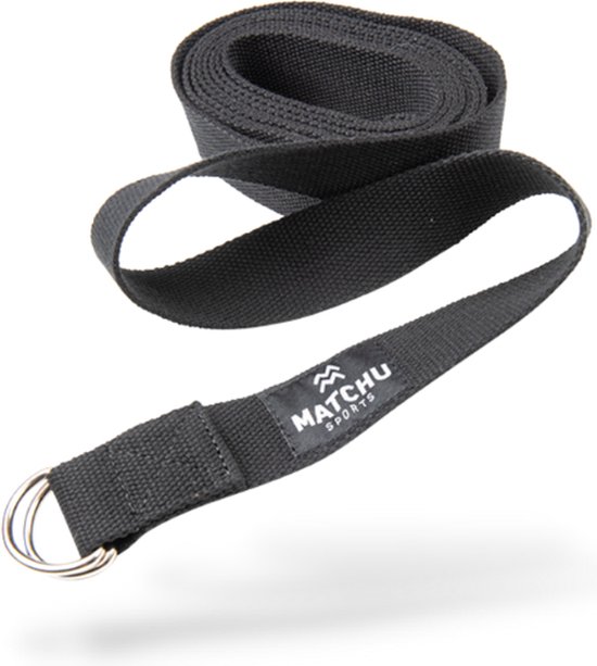 Sangle De Yoga En Coton 1,8 M Avec Boucle Métal - Pour étirements, Pilates, Amélioration De La Souplesse