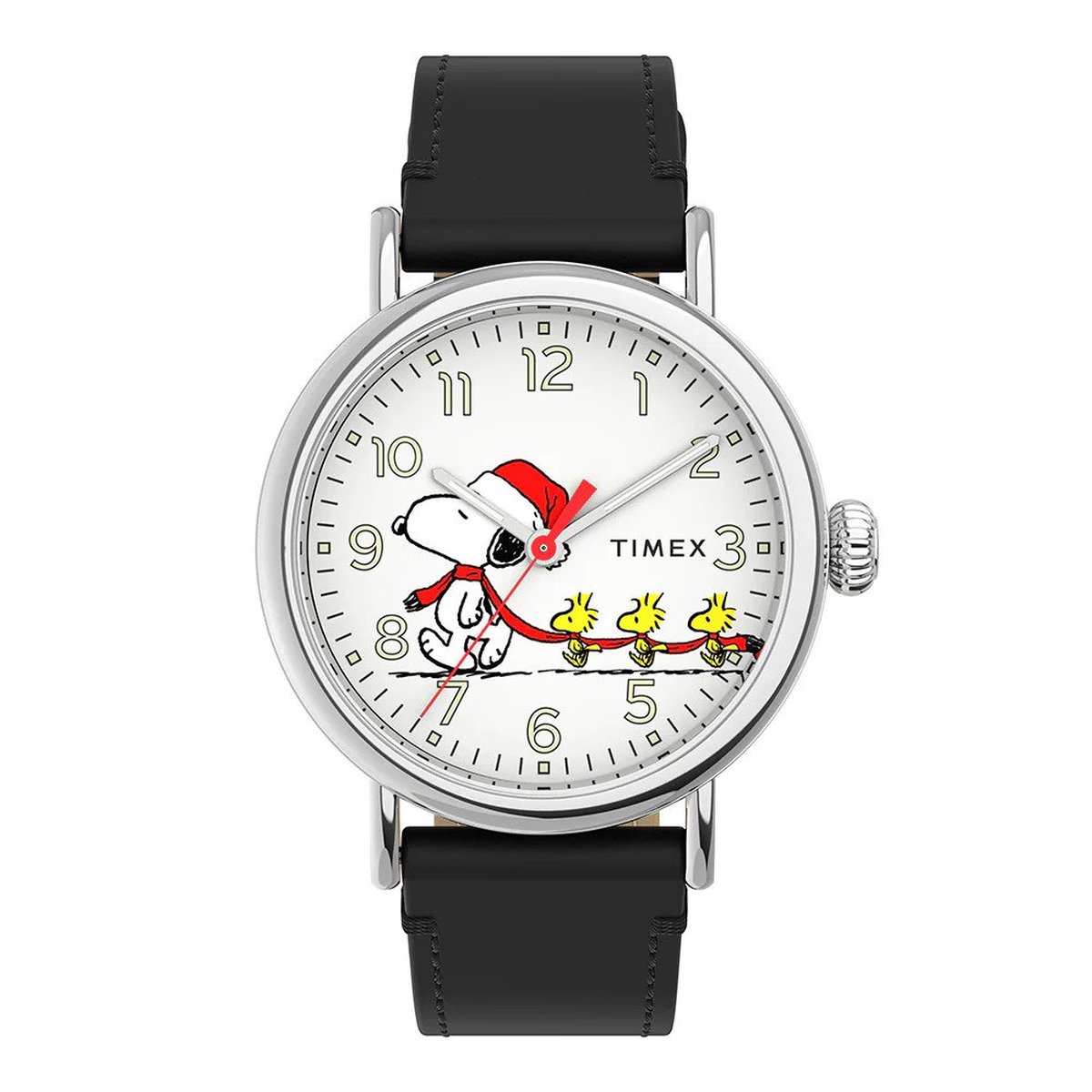 Timex Peanuts Waterbury Standard TW2U86400 Horloge - Leer - Zwart - Ø 40 mm