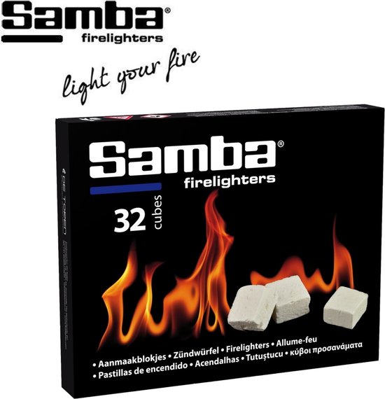 Samba aanmaakblokjes 32 stuks wit bbq Open haard - SAMBA