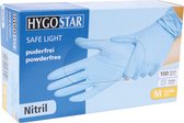 Hygostar Wegwerp handschoenen - Nitril - Poedervrij - Blauw - M - 100 stuks