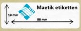 Maetik - Etiketten - 56x19mm - afneembaar - 1800/rol