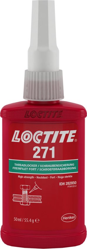 Foto: Loctite 271 schroefdraadborging rood 50ml hoge sterkte fluoresceert onder uv licht 